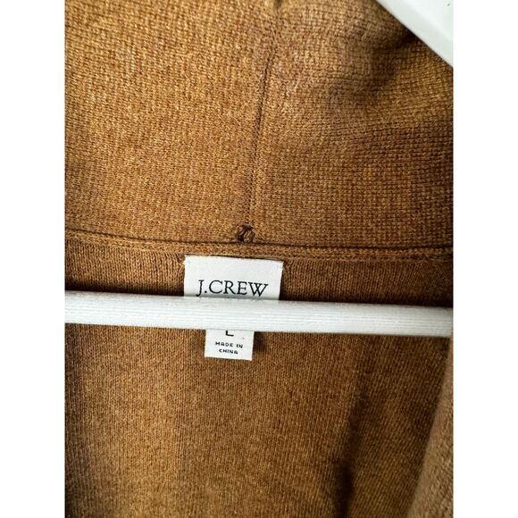 Gorgeous J Crew knit blazer/cardigan caramel color size large - Picture 8 of 8